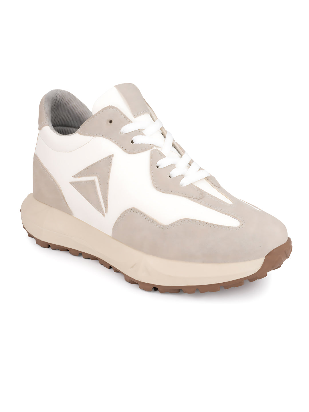 Orren Elevator Sneakers – Beige & White