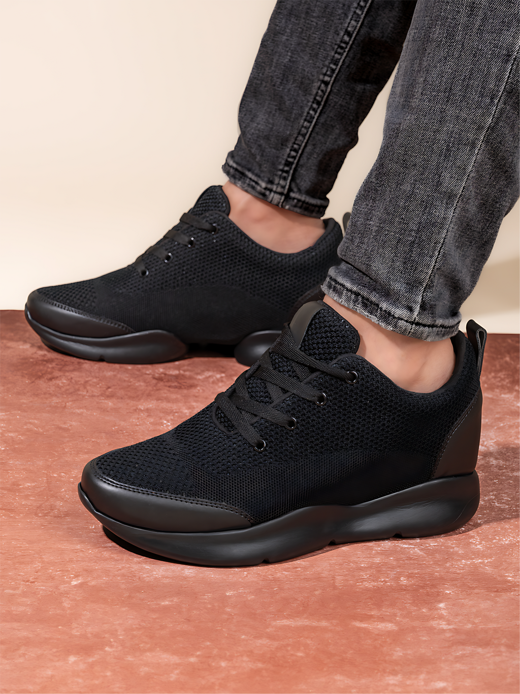 Strym Height Increasing Shoes - Black