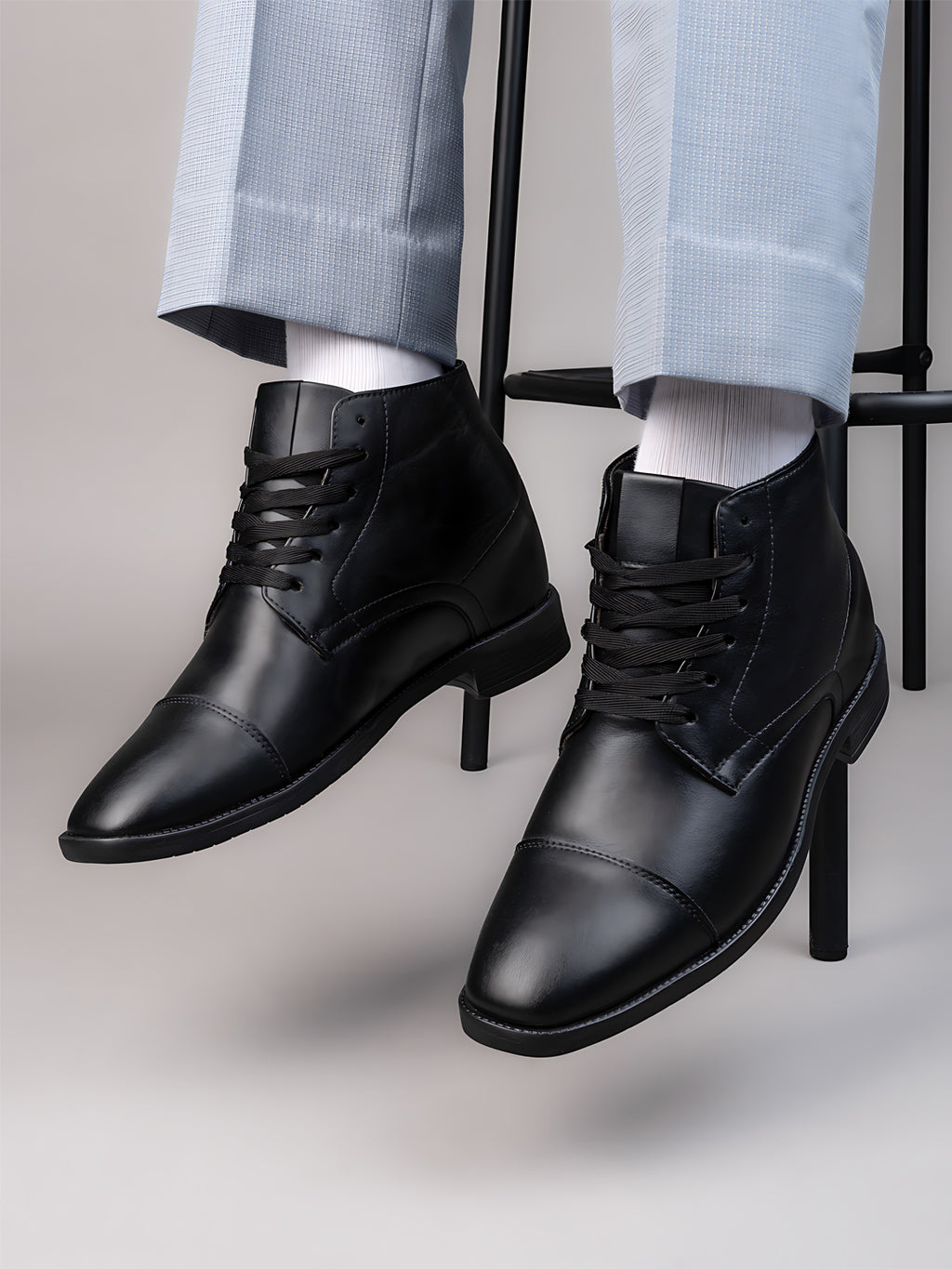 Darsel Height Increasing Formal Boots - Black