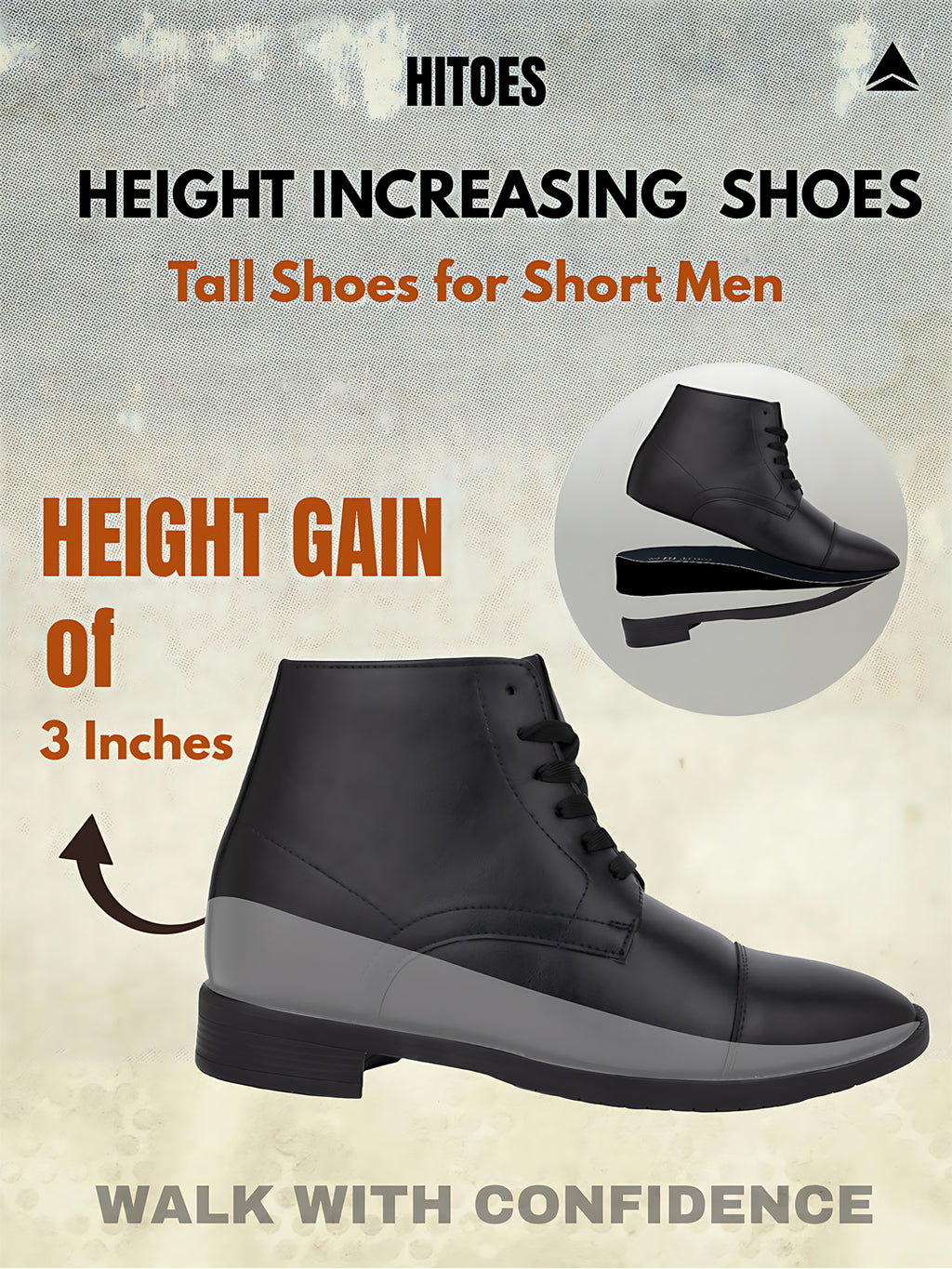 Darsel Height Increasing Formal Boots - Black