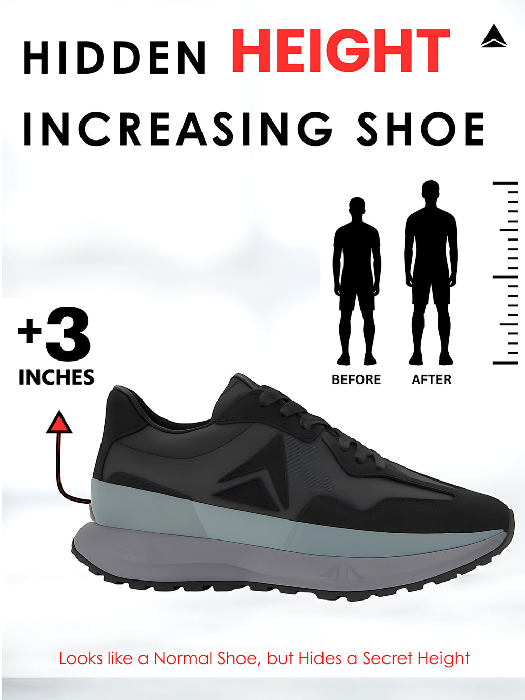 Orren Elevator Sneakers – Black