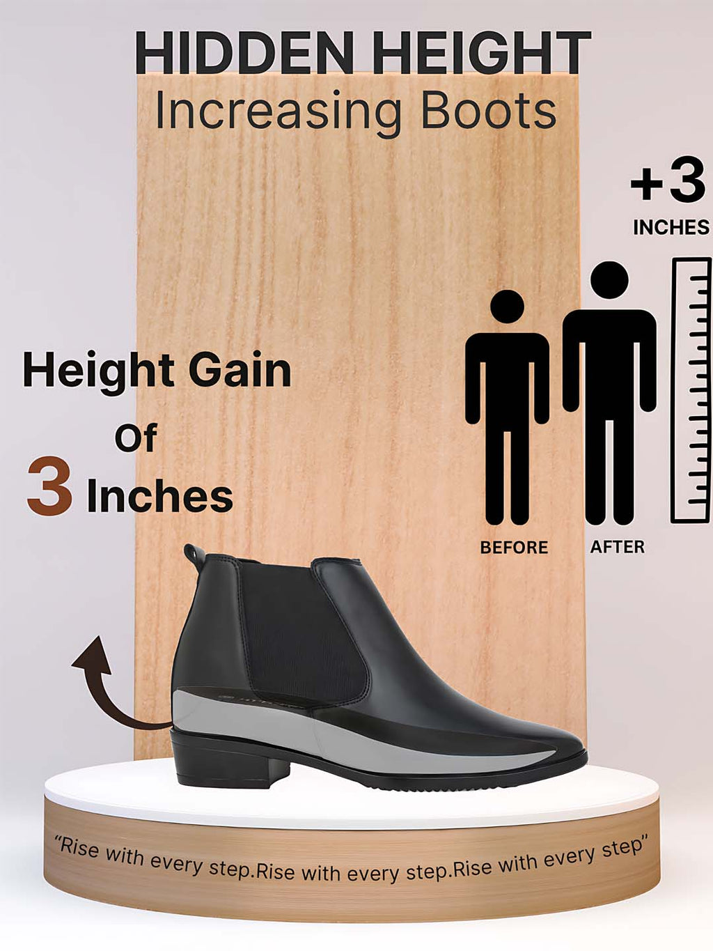 Monoq Height Increasing Chelsea Boots - Black