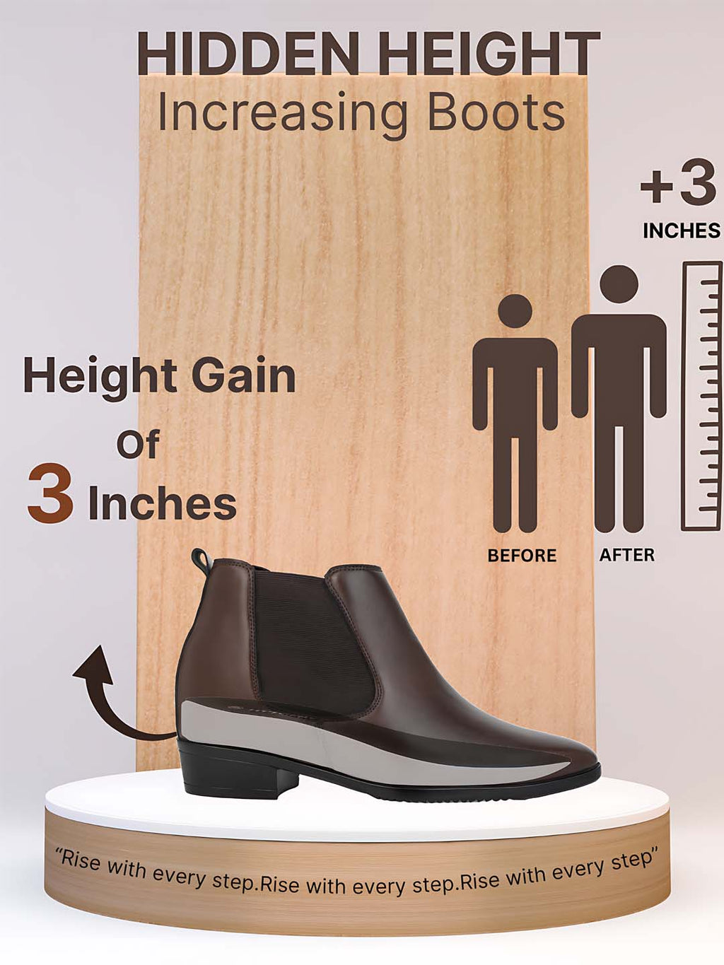 Monoq Height Increasing Chelsea Boots - Brown