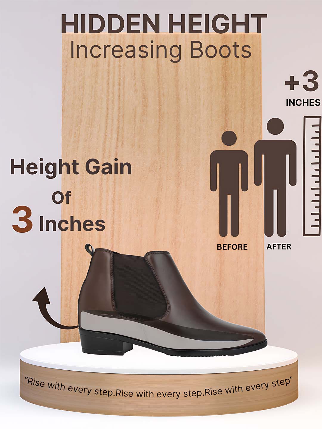 Monoq Height Increasing Chelsea Boots - Brown