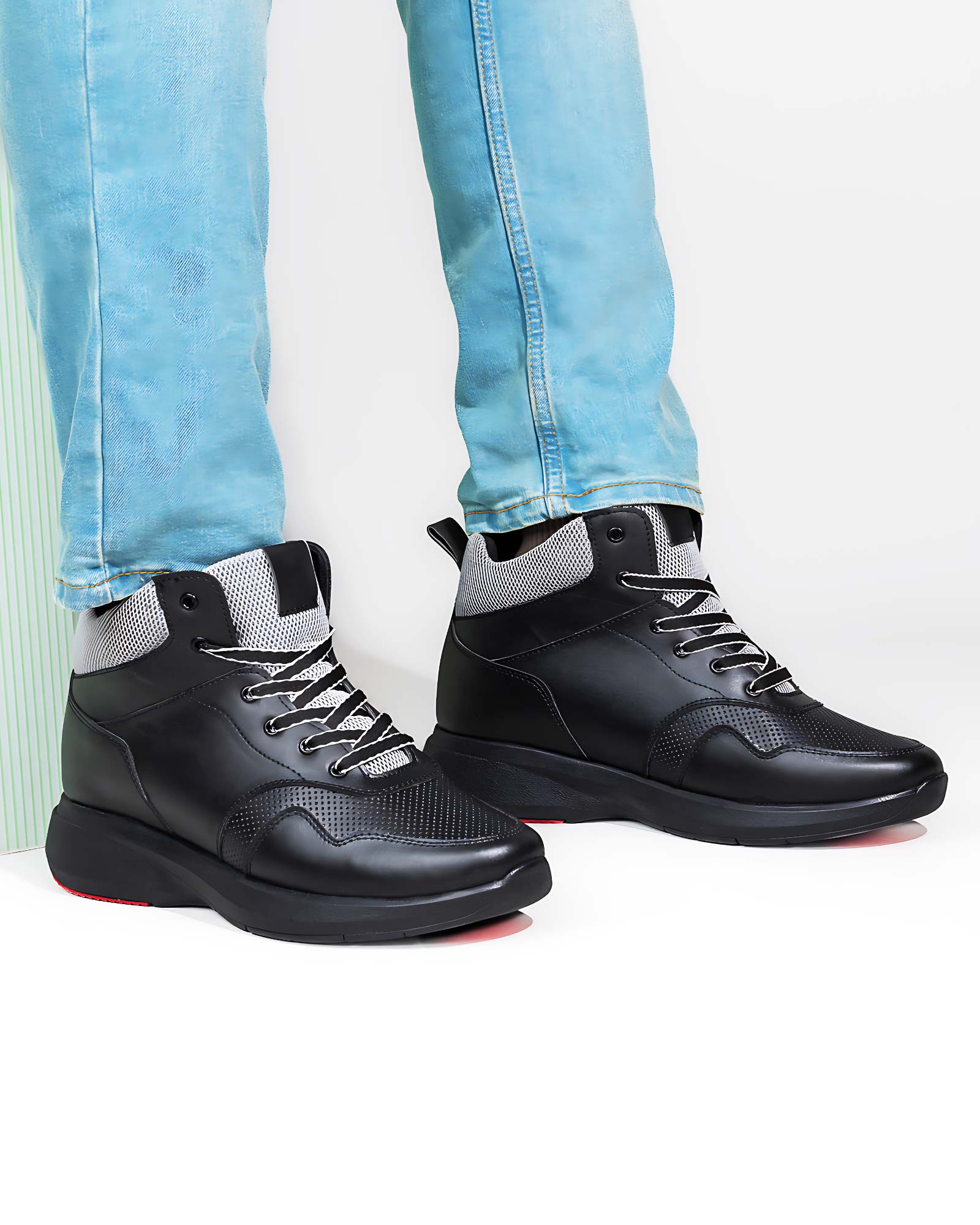 Altix Flap Height Increasing Sneakers – Black