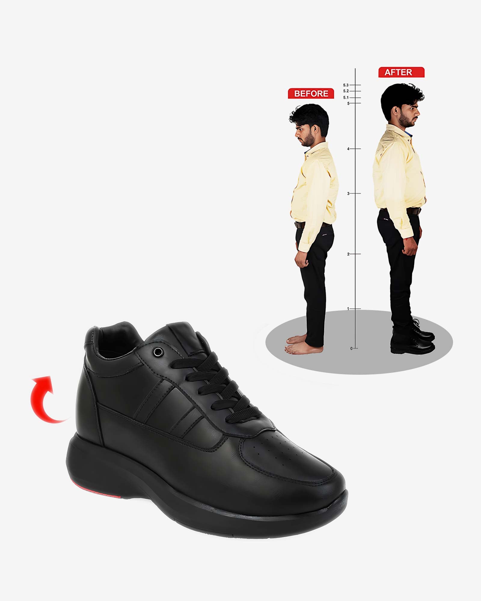 Altix Trio Elevator Sneakers - Black