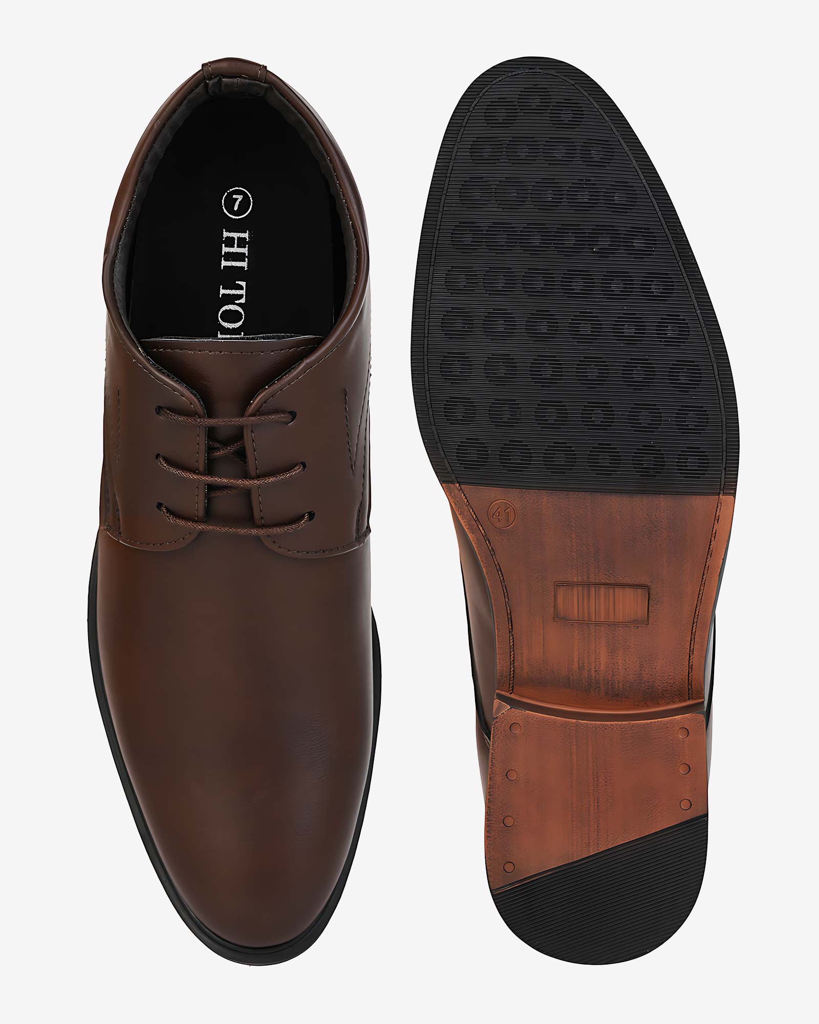 Denaro Formal Elevator Shoes - Brown