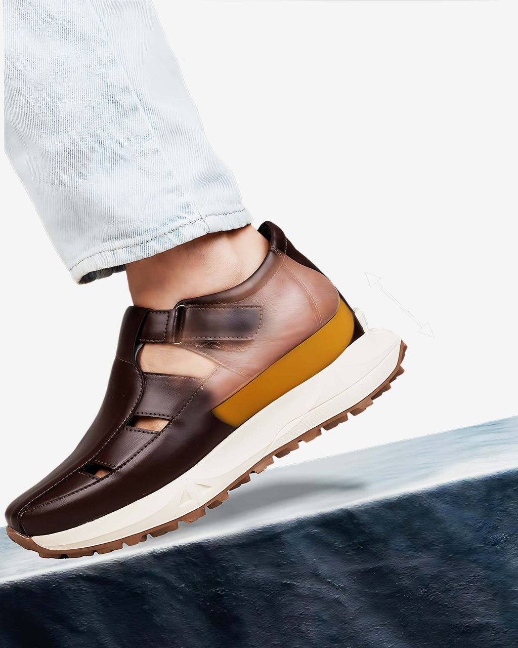 Elevora Air Height Increasing Sandals - Brown