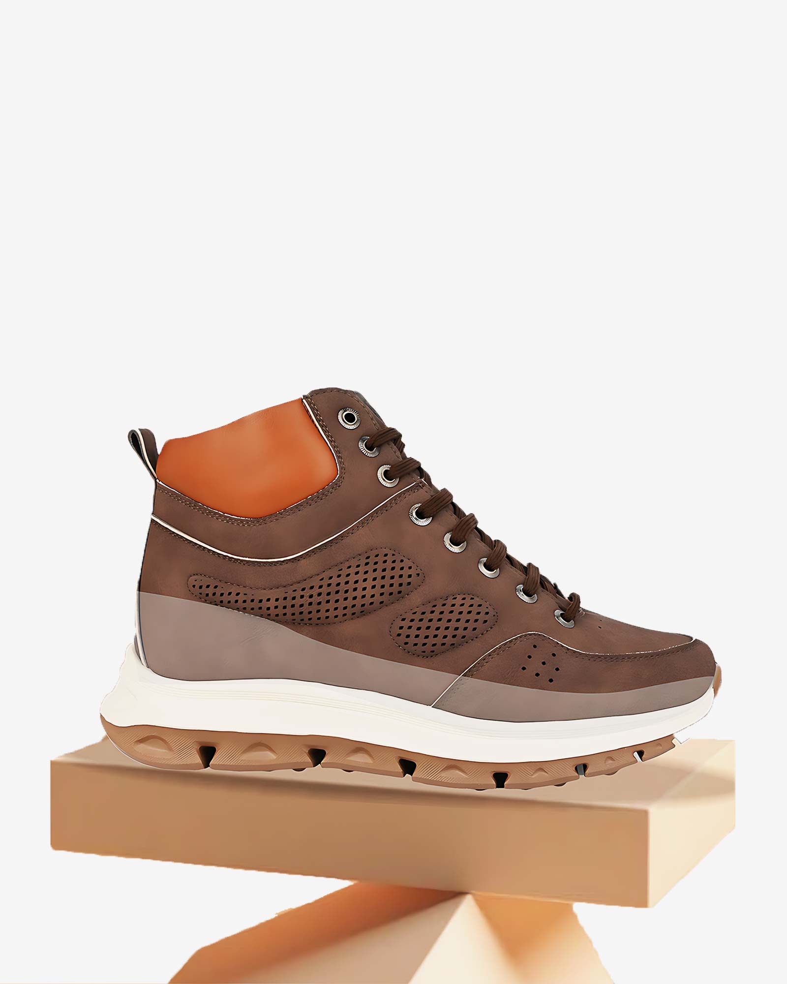 Elevora Bolt Height Increasing Sneakers – Brown