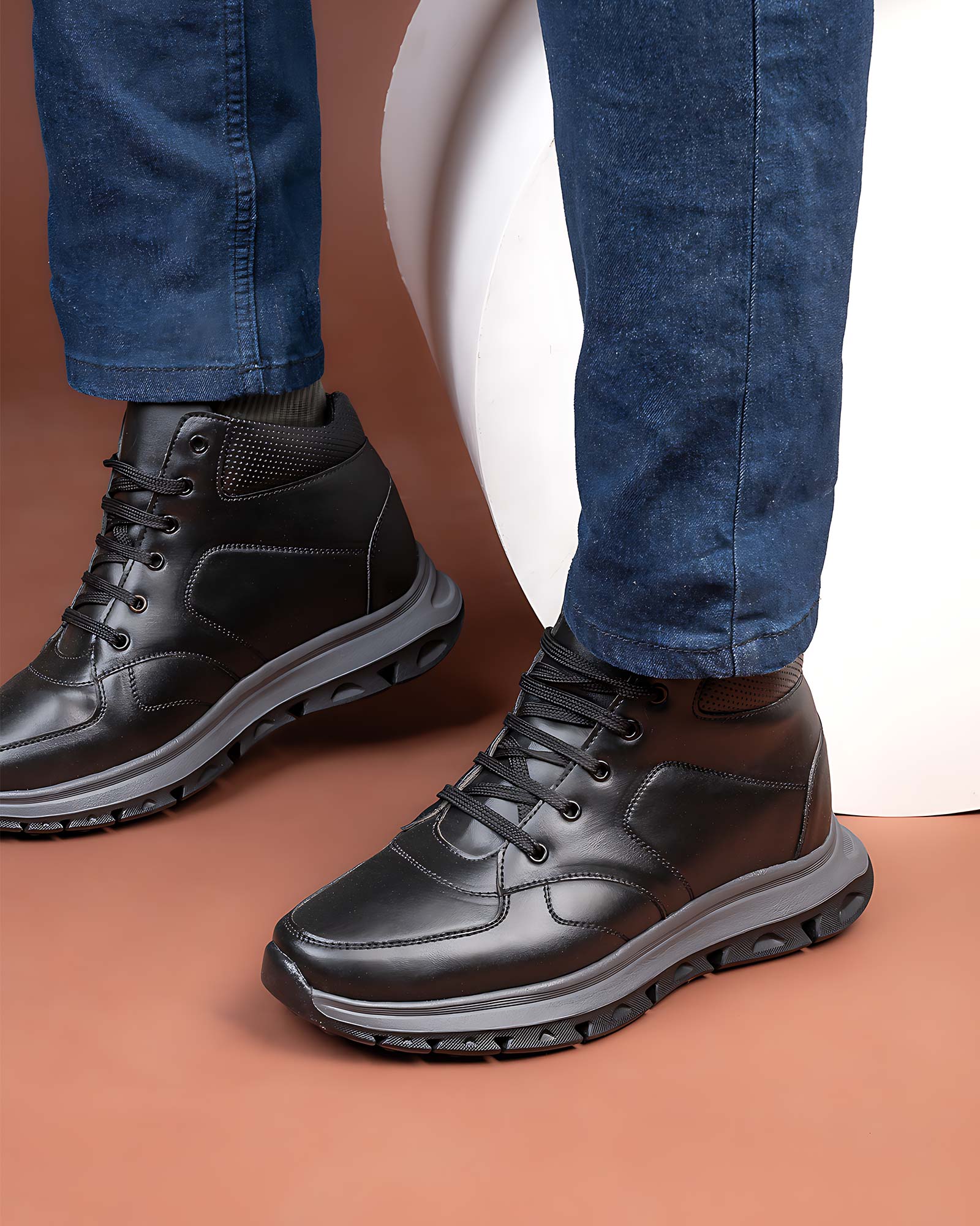 Elevora One Height Increasing Sneakers - Black