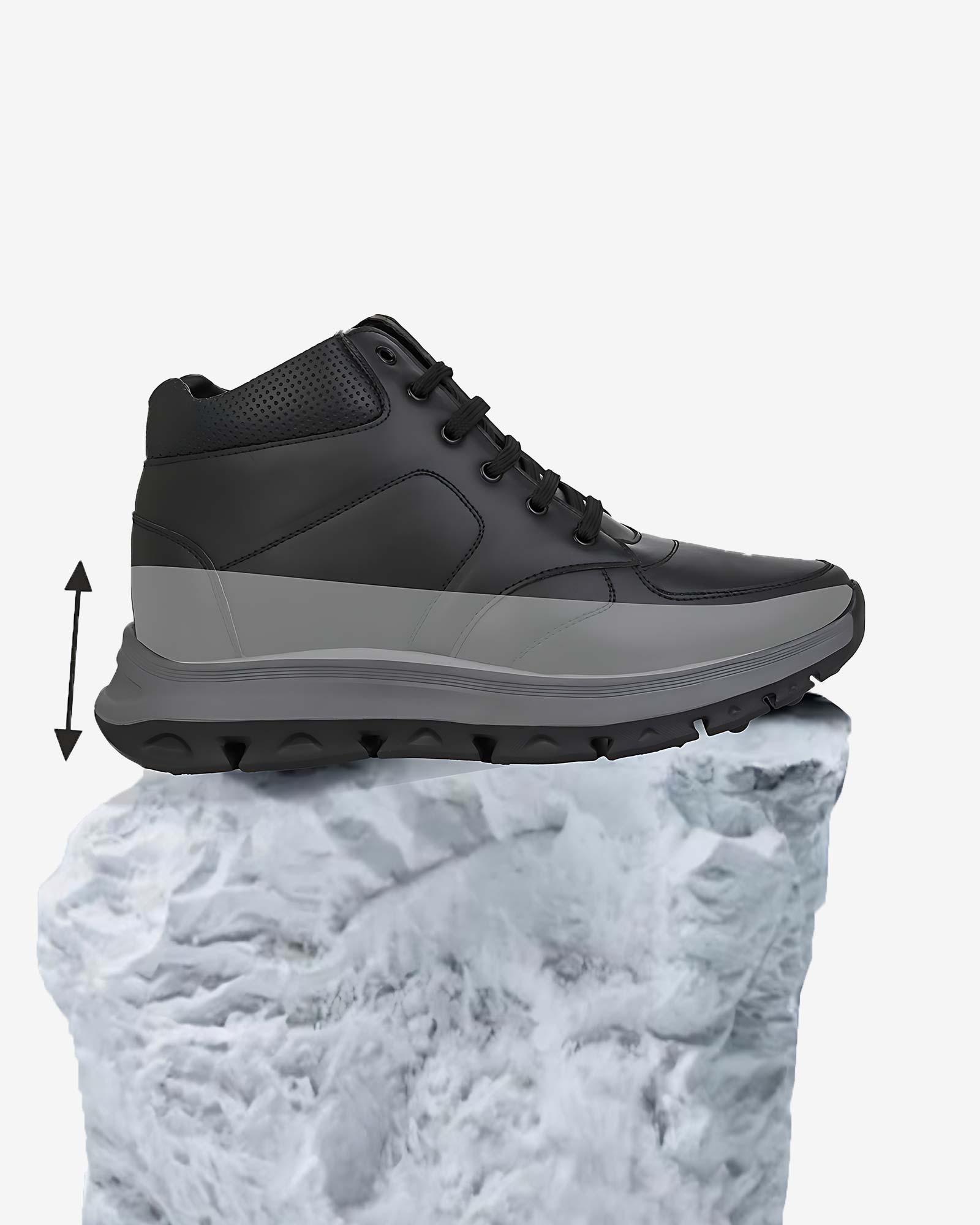 Elevora One Height Increasing Sneakers - Black