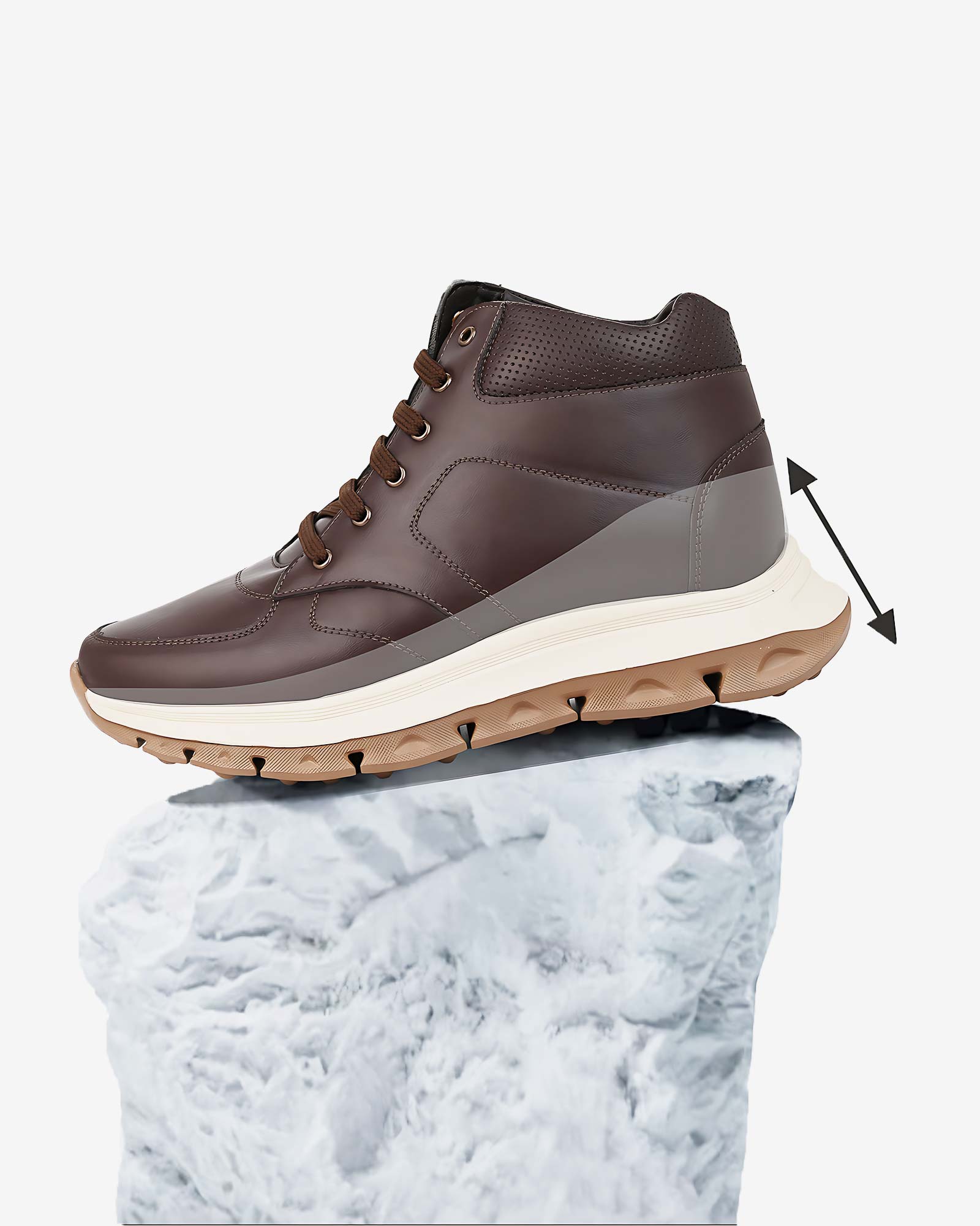 Elevora One Height Increasing Sneakers - Brown
