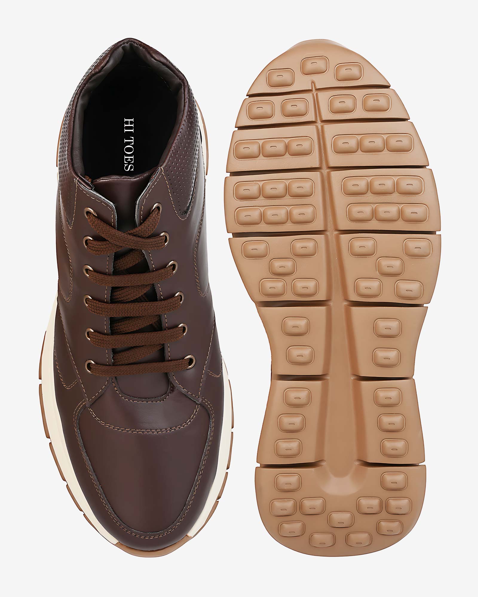 Elevora One Height Increasing Sneakers - Brown