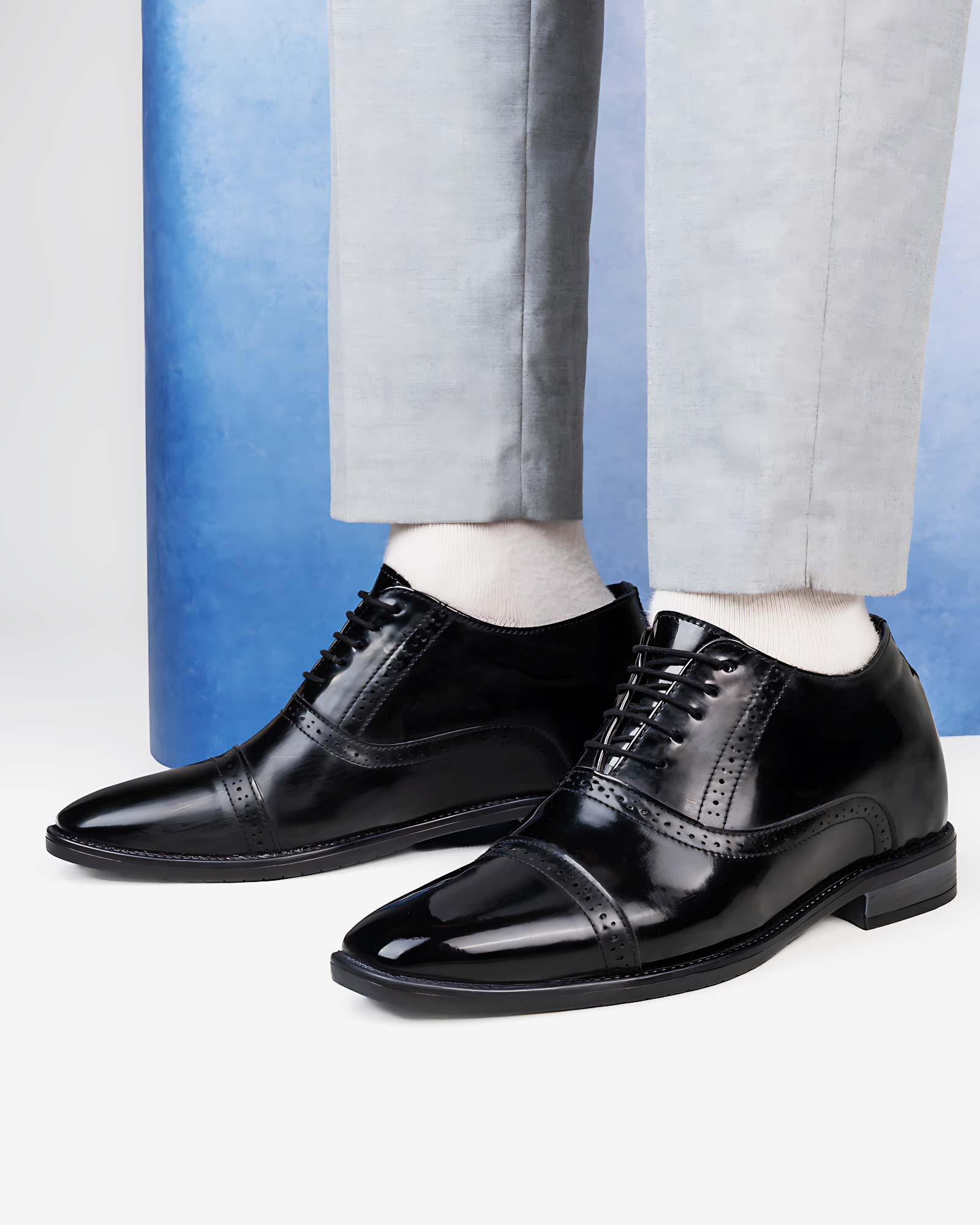 Marqel Height Increasing Formal Shoes - Black