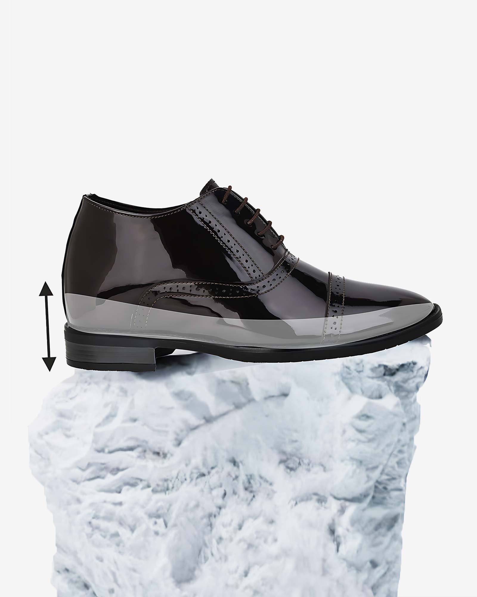 Marqel Height Increasing Formal Shoes - Brown