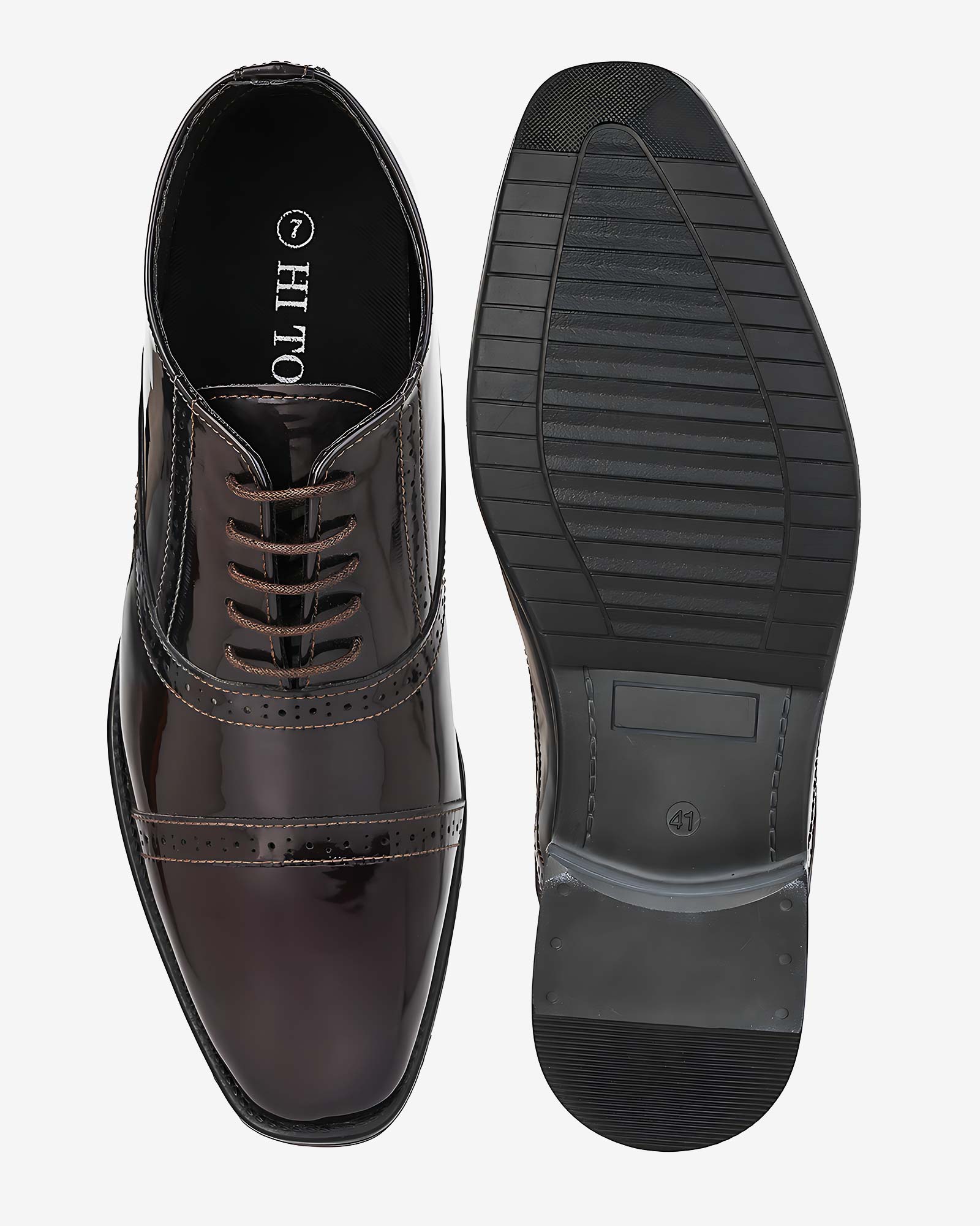 Marqel Height Increasing Formal Shoes - Brown
