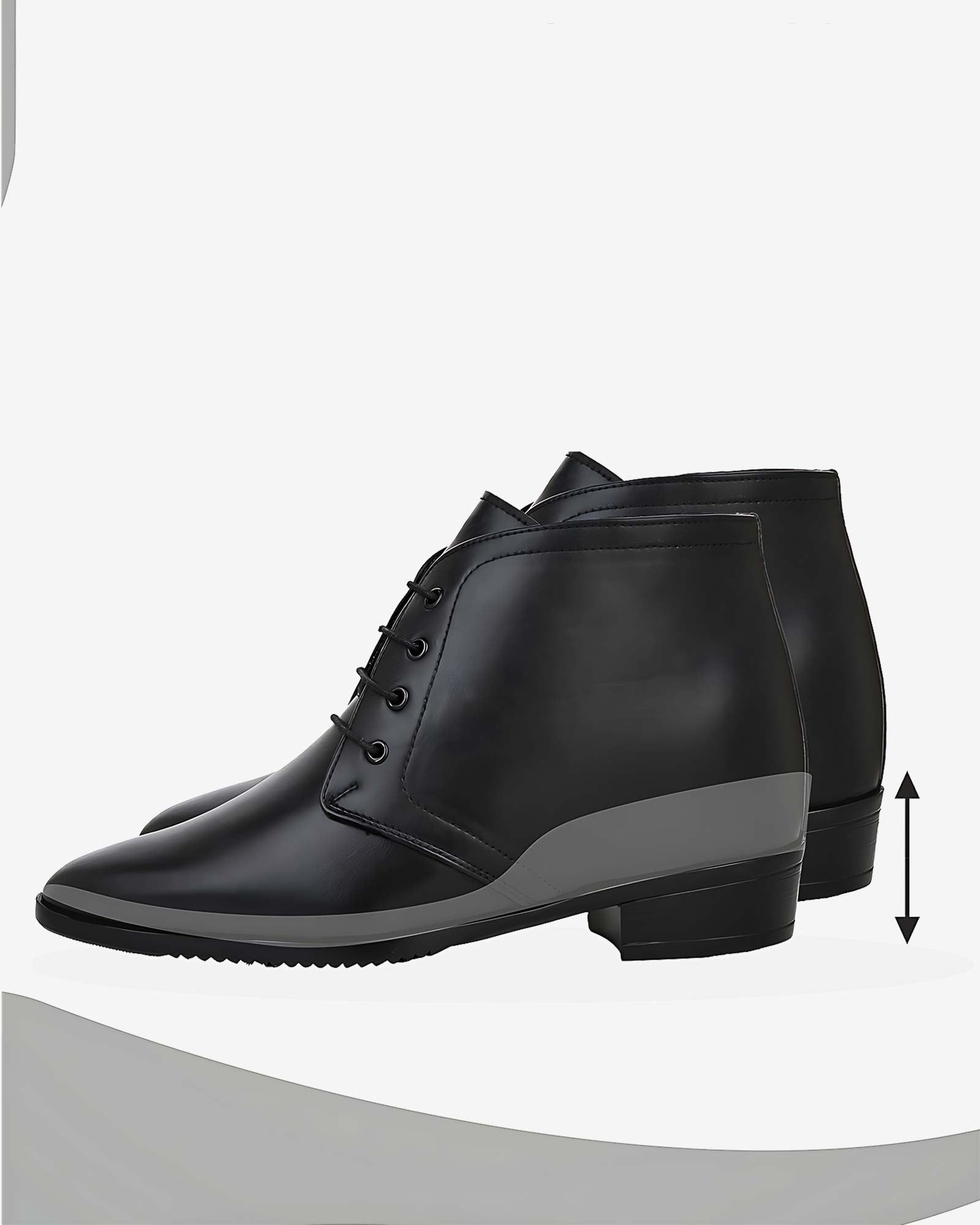 Rysor Height Increasing Formal Shoes - Black