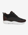 Side view of Hitoes Strym grey height increasing shoes with hidden 3-inch lift