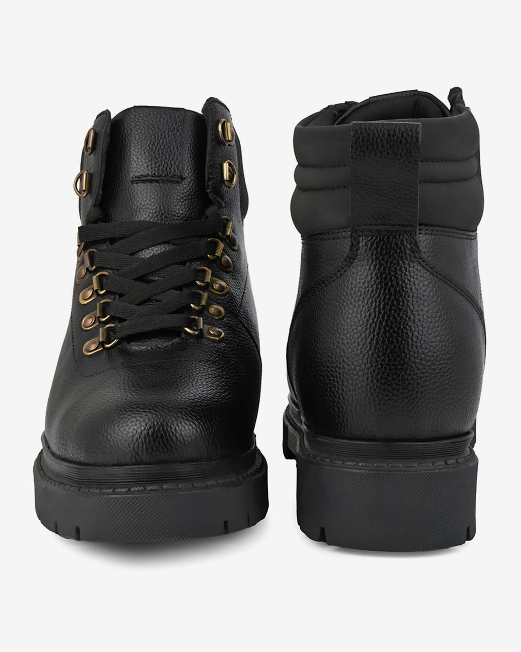 Front and back angles of Hitoes Troxxon black height increasing boots