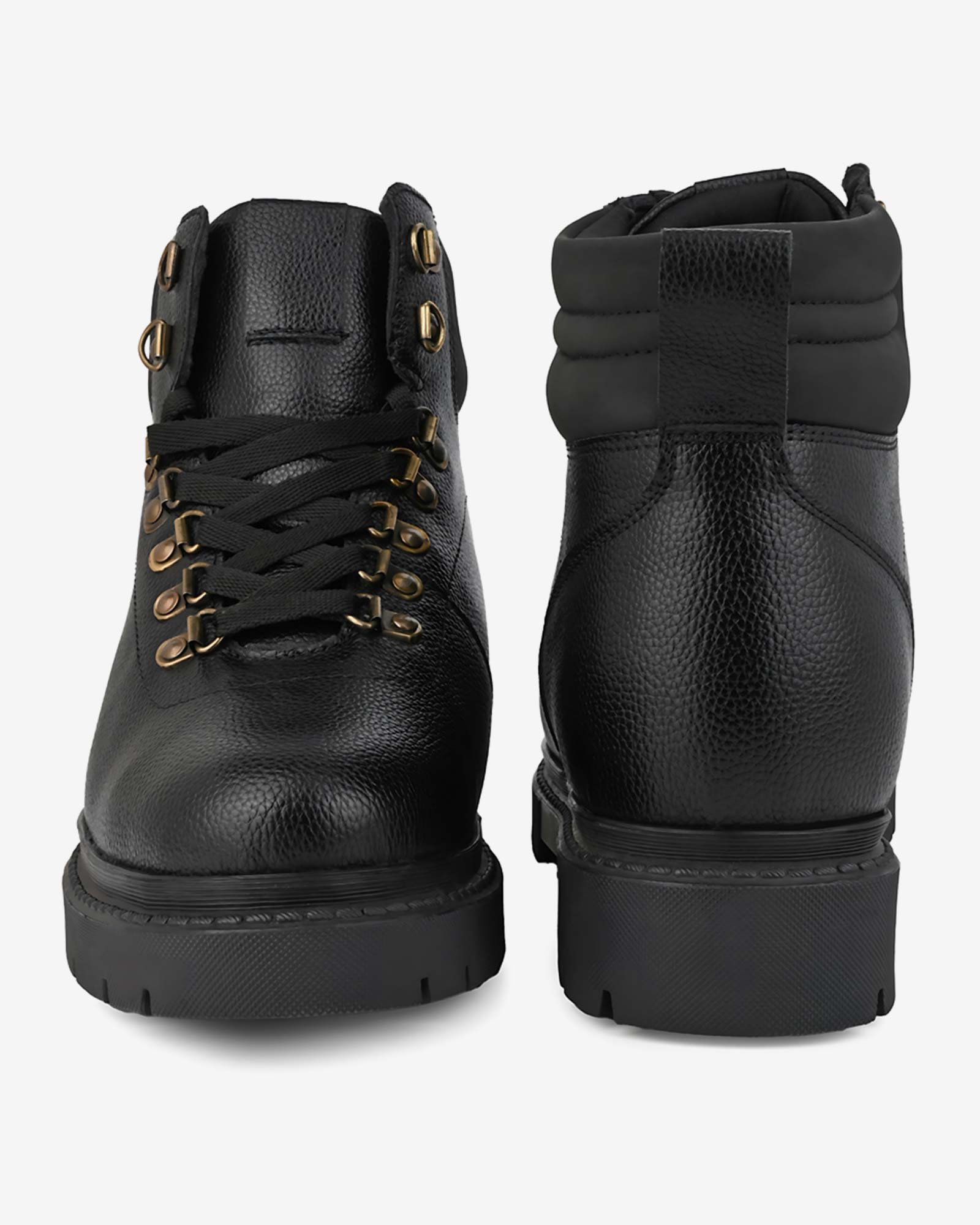 Front and back angles of Hitoes Troxxon black height increasing boots