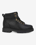 Side view of Hitoes Troxxon black height increasing boots with hidden 3-inch lift
