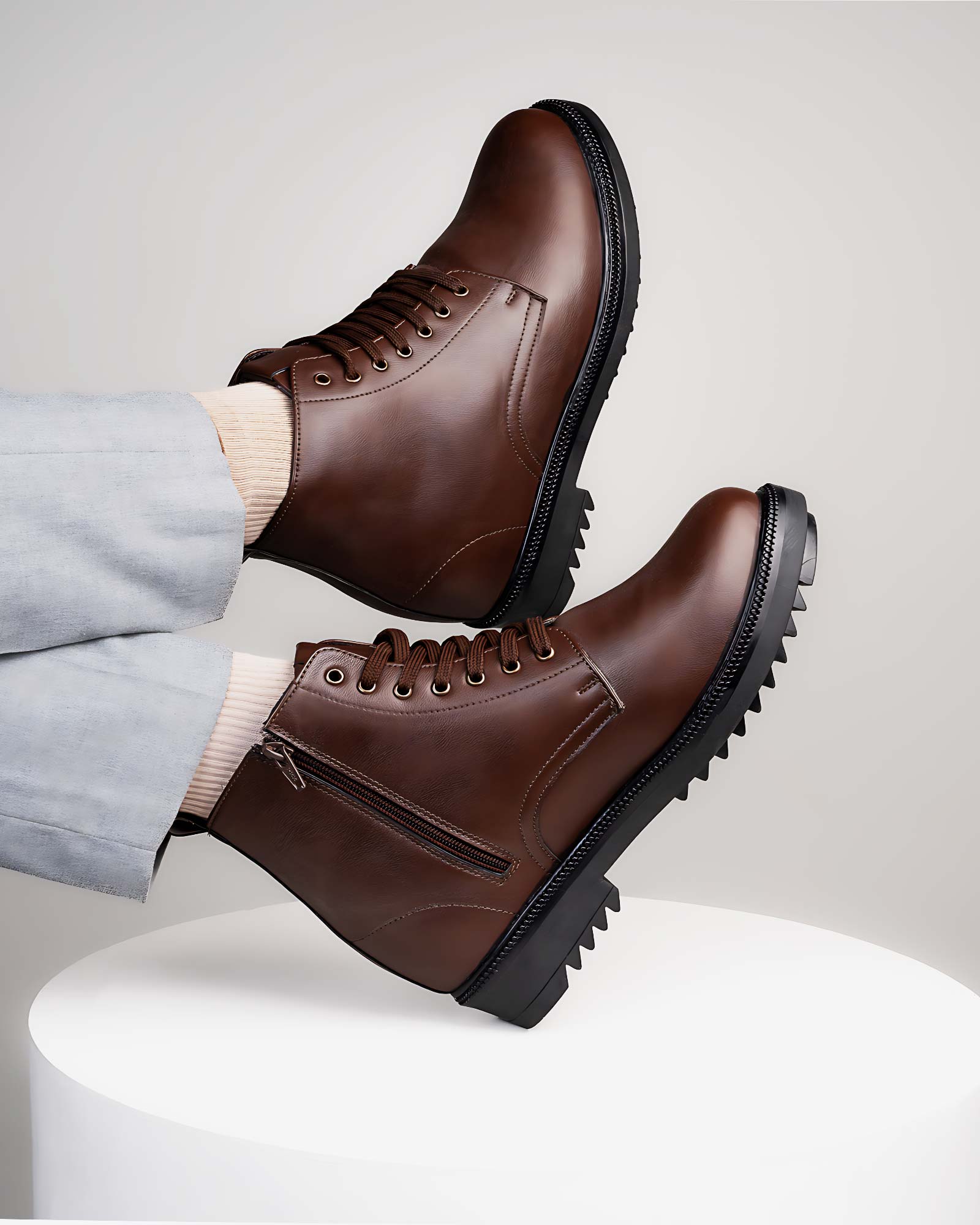 Uptera Height Increasing Boots - Brown