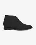 Side view of Hitoes Vinturo Chukka black height increasing boots with hidden lift