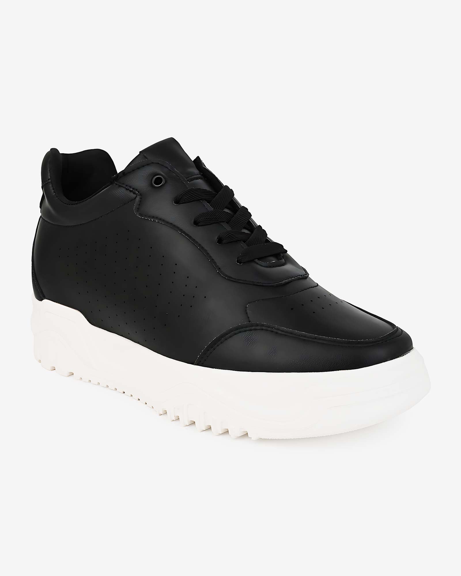 Zyft Classic – Clean Black Height Increasing Sneakers | Hitoes