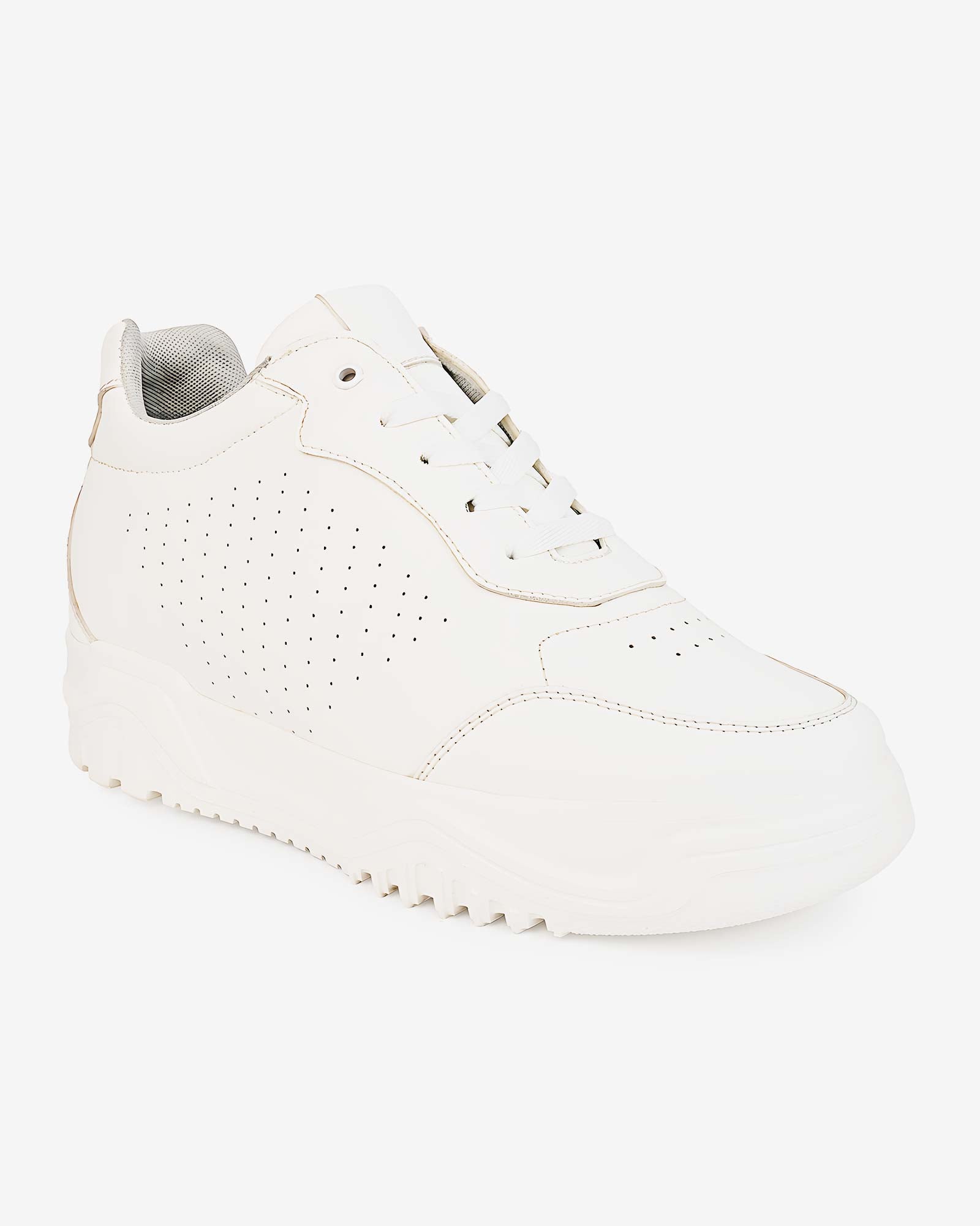 Zyft Classic Height Increasing Sneakers – White