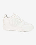 Side view of Hitoes Zyft Classic white height increasing sneakers with 3-inch hidden lift
