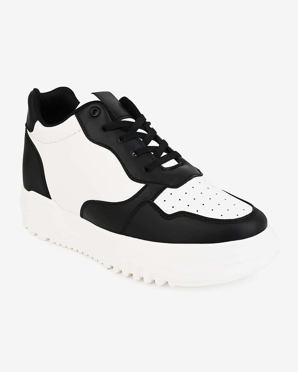 Zyft Vibes Elevator Sneakers – Black & White