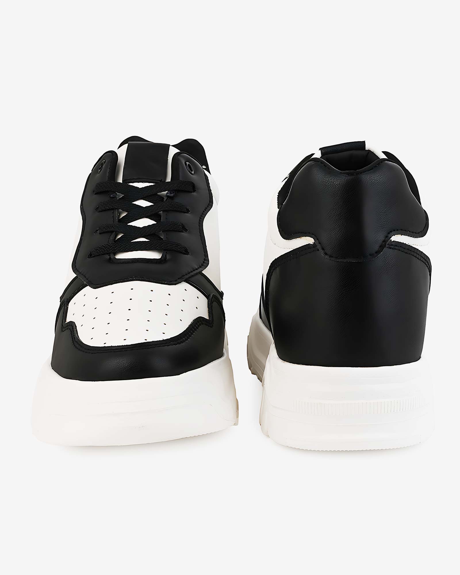 Zyft Vibes Elevator Sneakers – Black & White