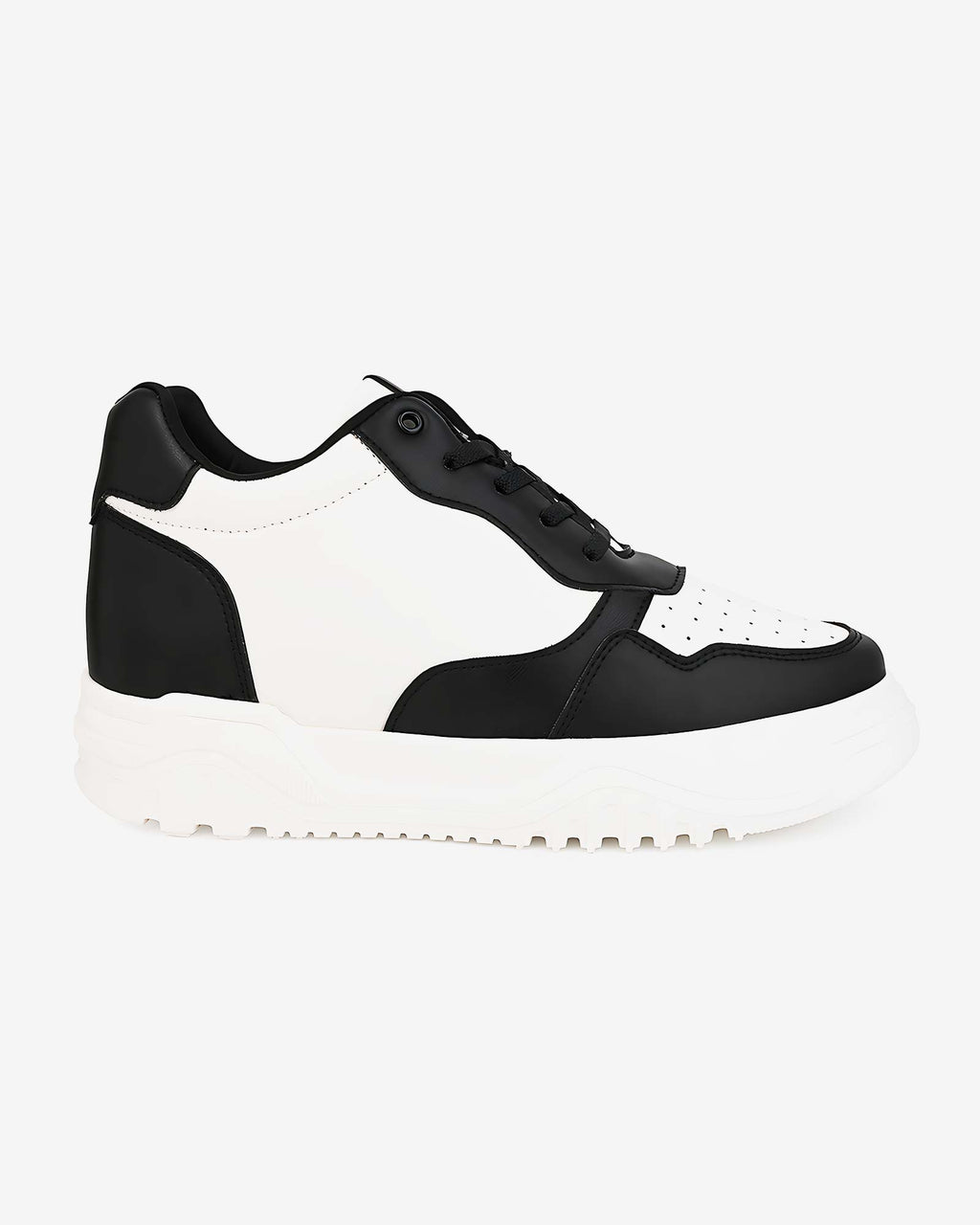 Zyft Vibes Elevator Sneakers – Black & White