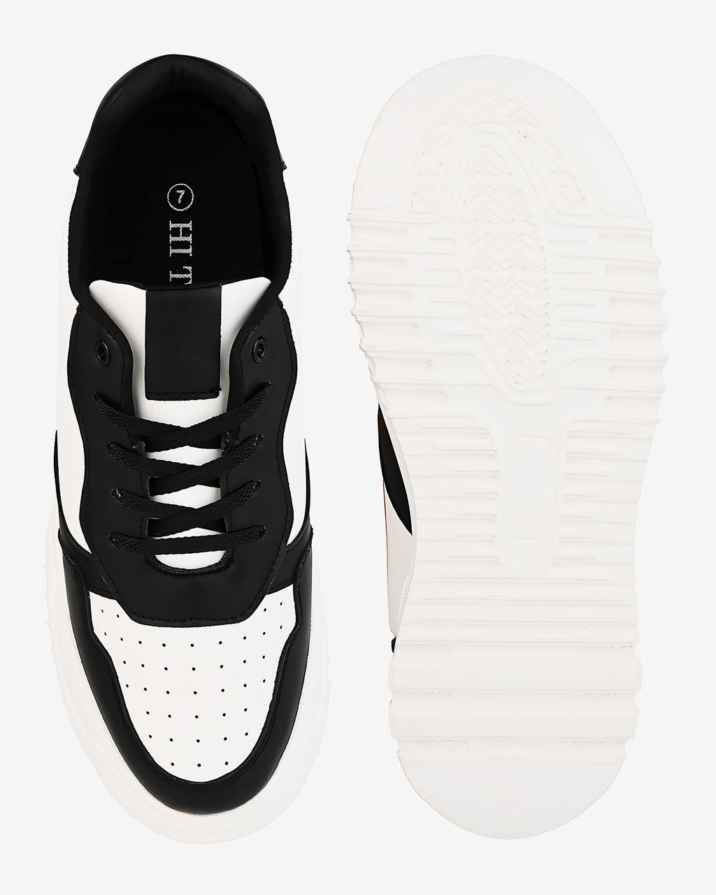 Zyft Vibes Elevator Sneakers – Black & White