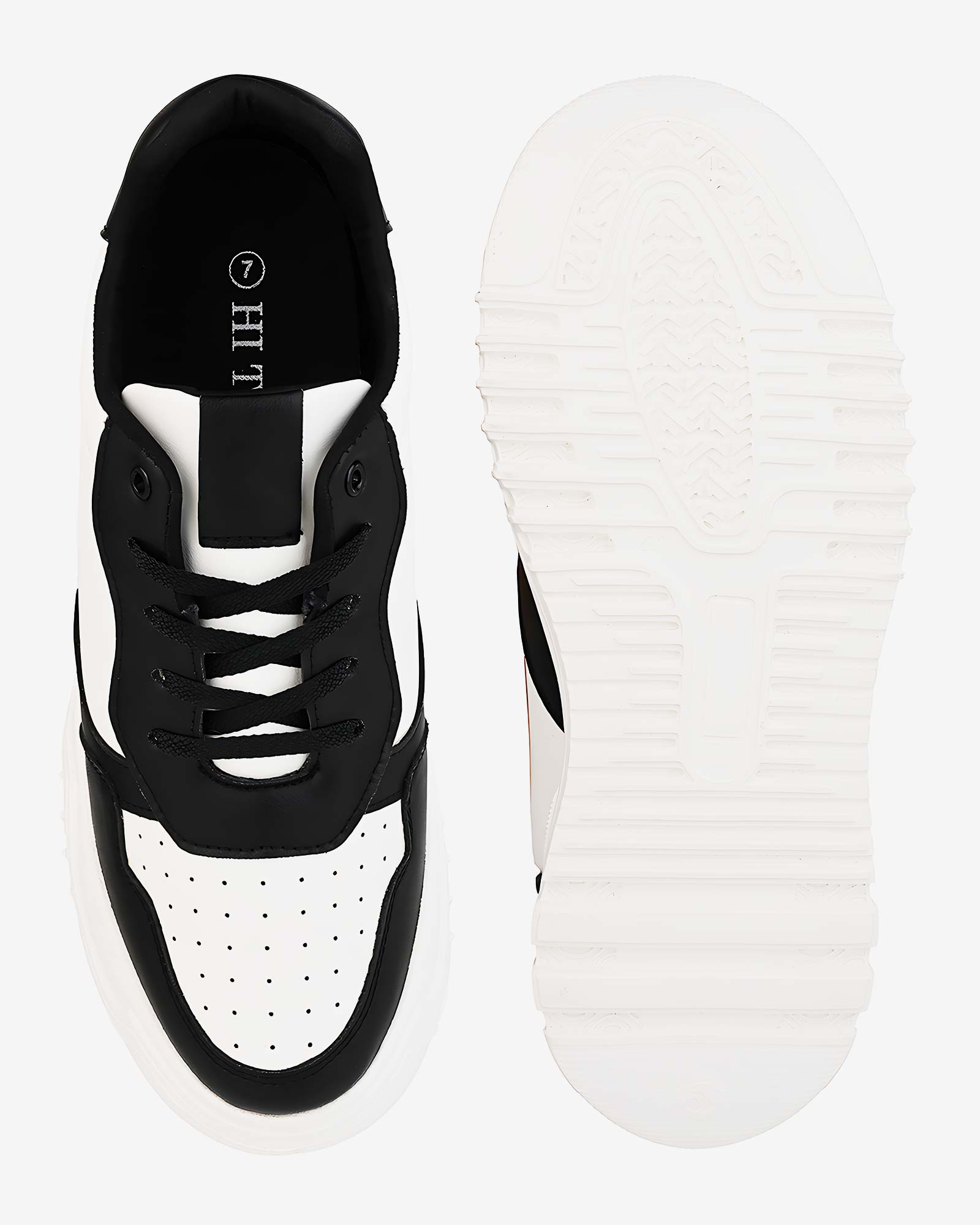 Zyft Vibes Elevator Sneakers – Black & White