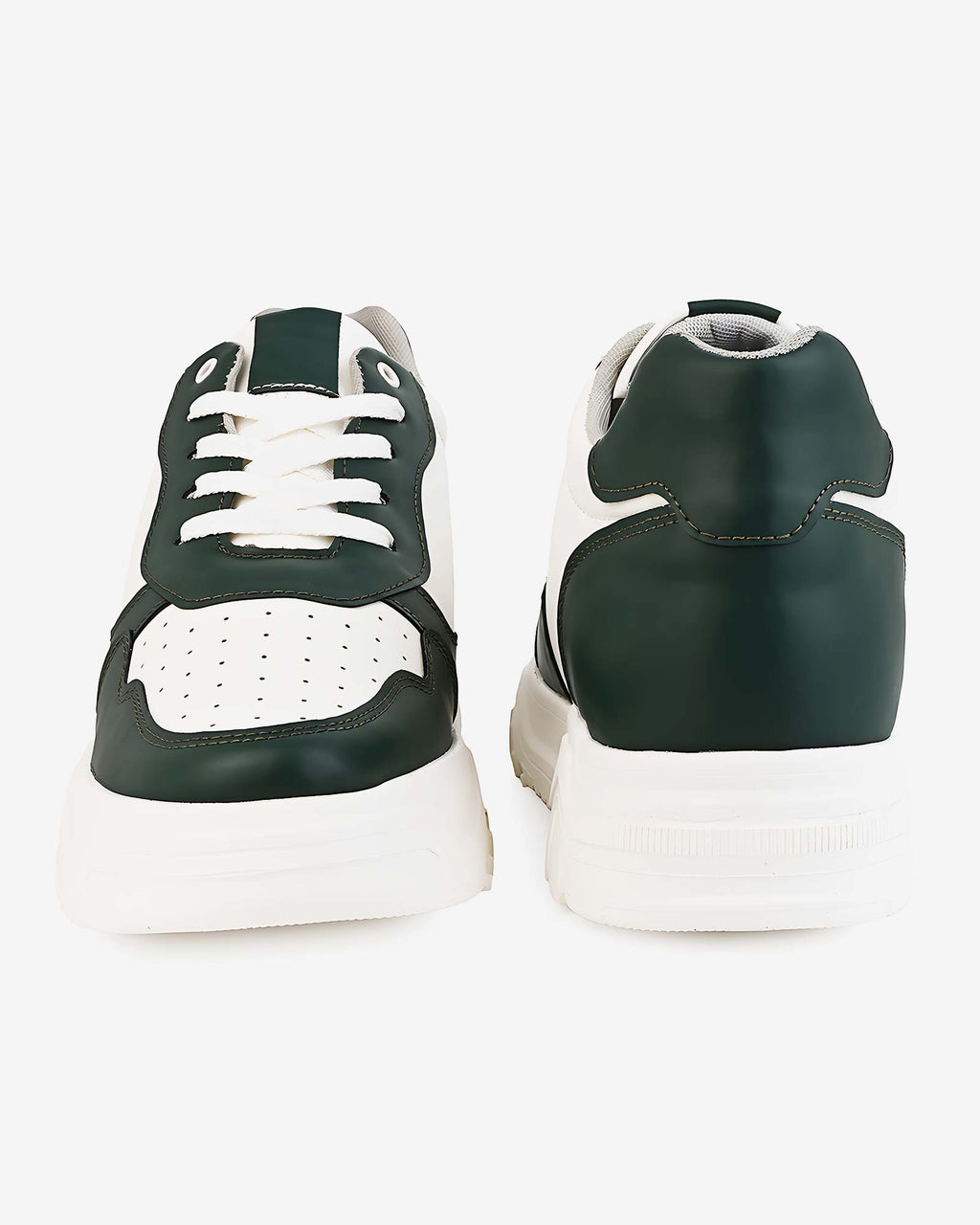 Zyft Vibes Elevator Sneakers – Green & White