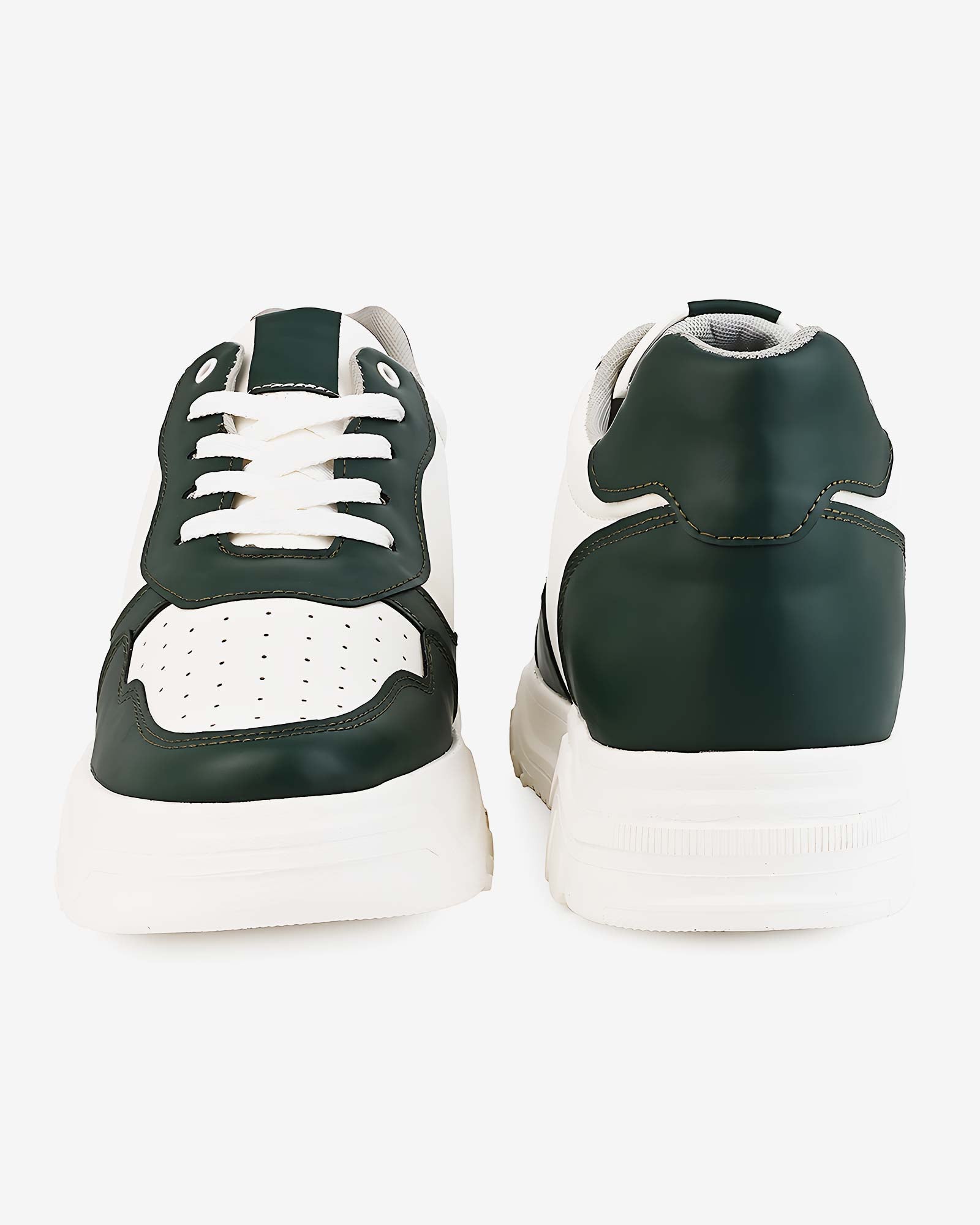 Zyft Vibes Elevator Sneakers – Green & White