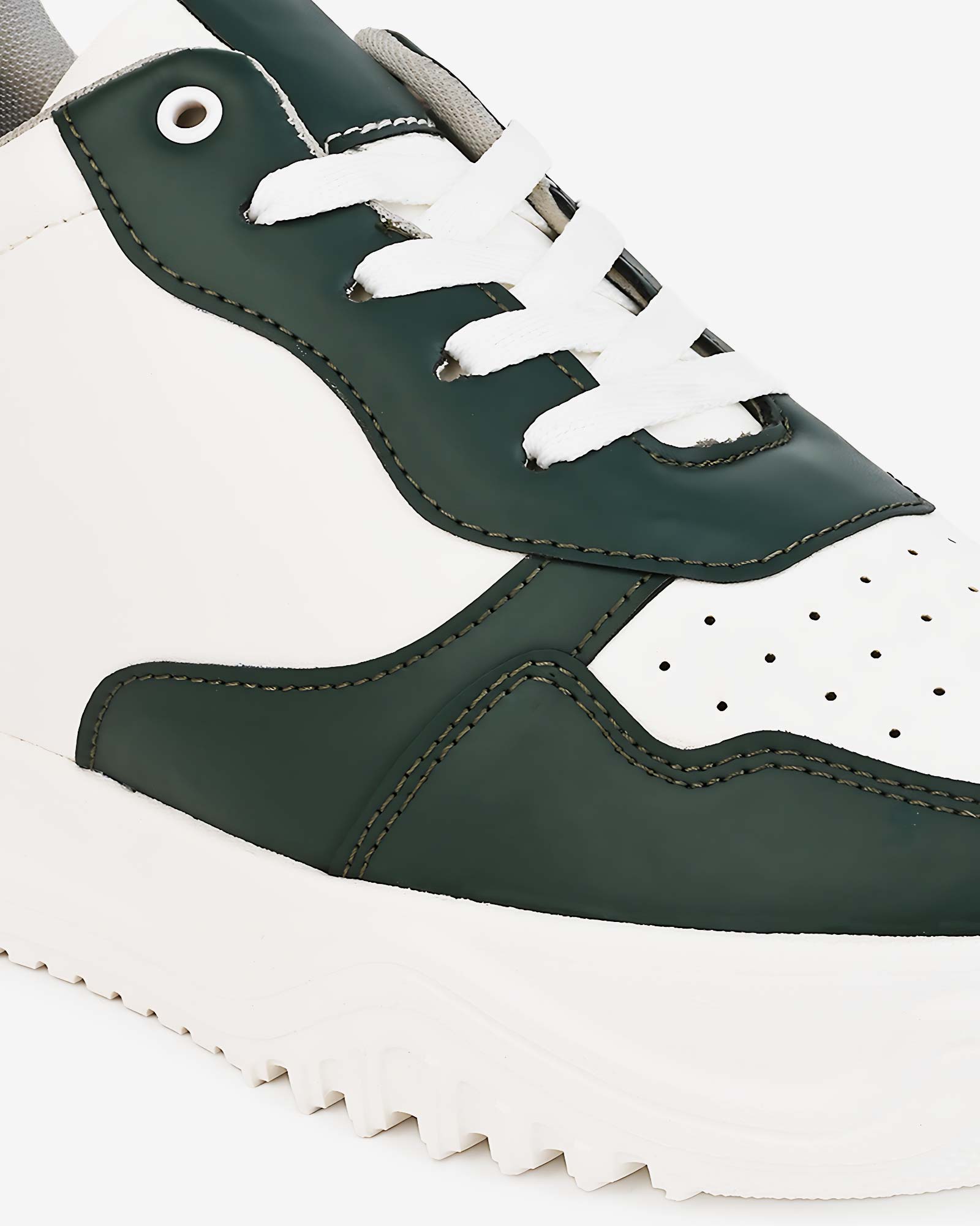 Zyft Vibes Elevator Sneakers – Green & White
