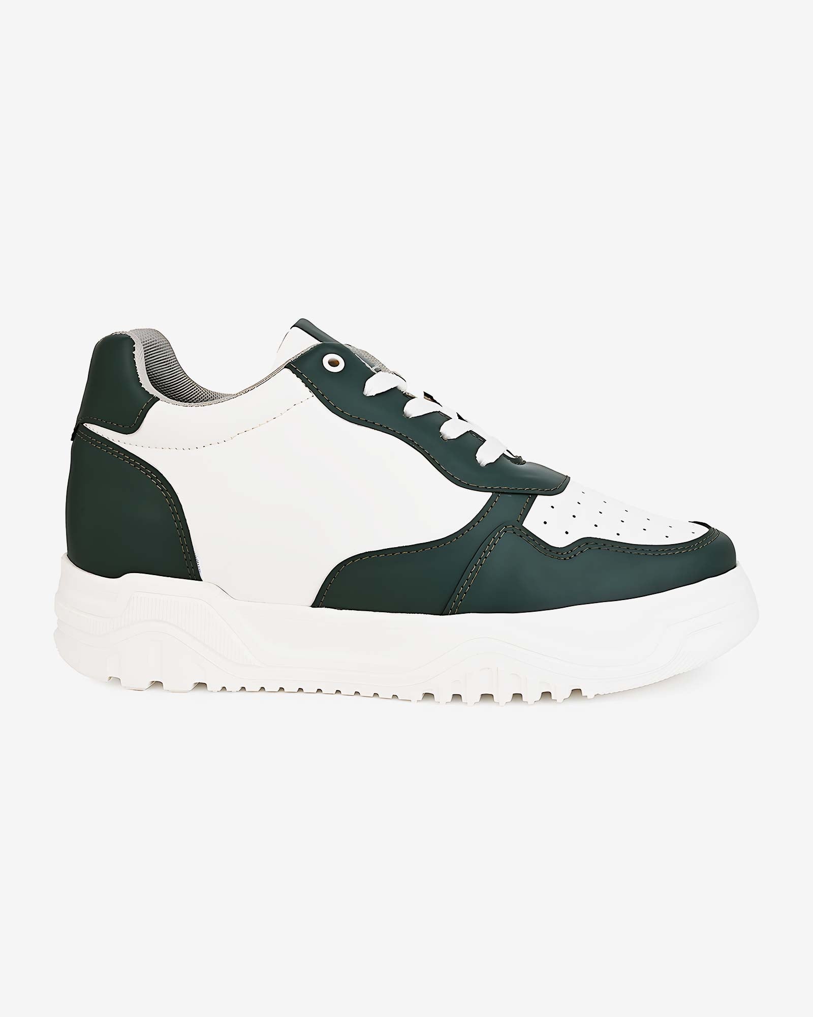 Zyft Vibes Elevator Sneakers – Green & White