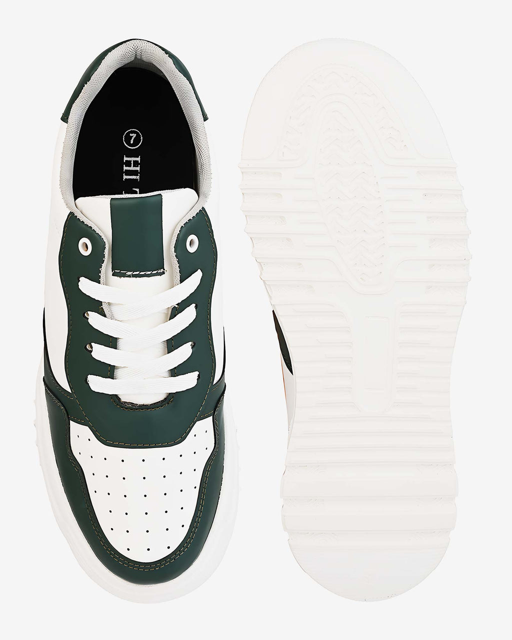 Zyft Vibes Elevator Sneakers – Green & White
