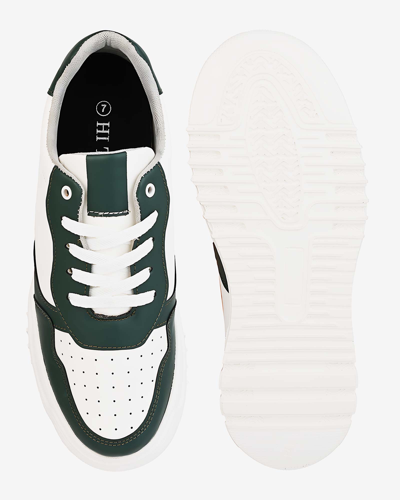 Zyft Vibes Elevator Sneakers – Green & White